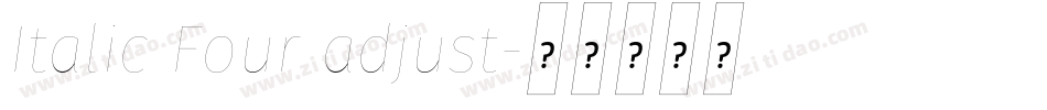Italic Four adjust字体转换